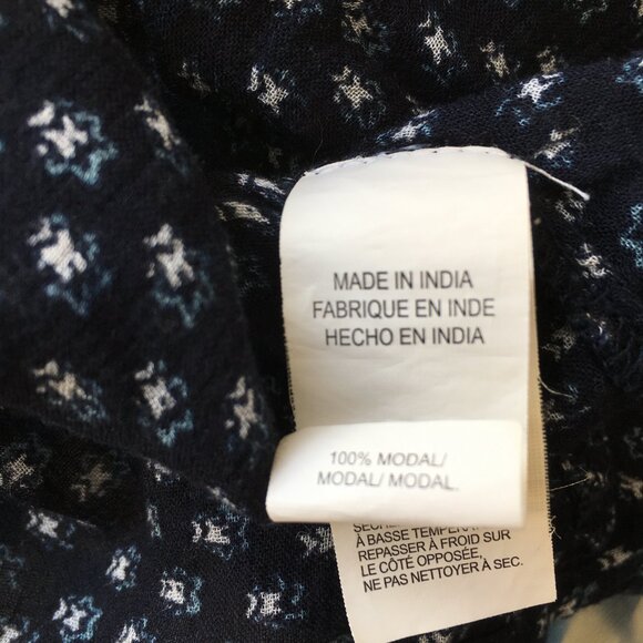 LUCKY BRAND Multi Color Mixed Print Tie Collar & Sleeves Shirt - Picture 3 of 8